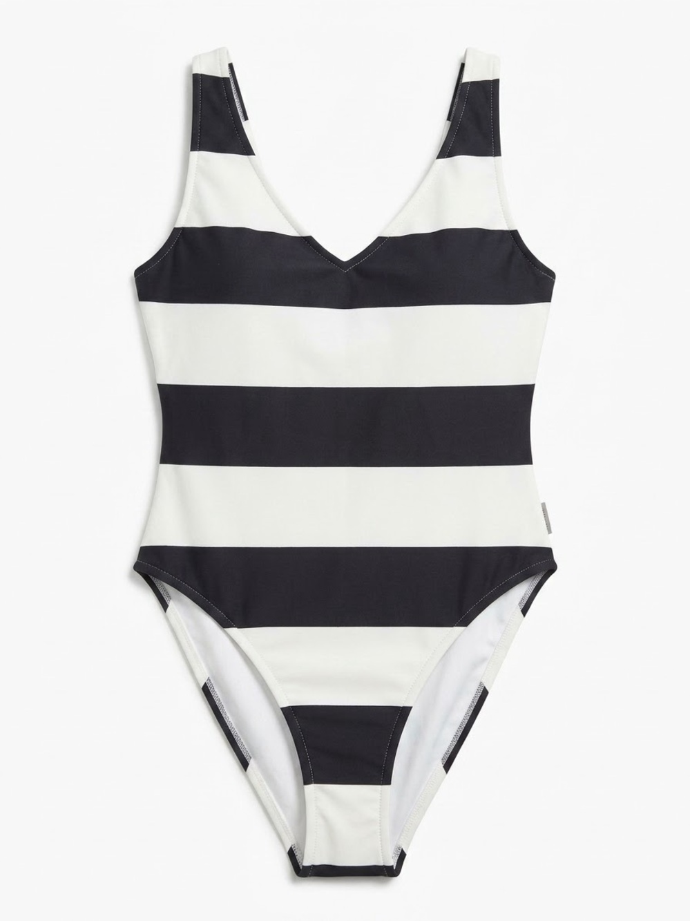 Victoria's Secret Black and White Striped One-Piece Swimsuit
